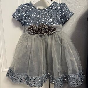 Sparkling Silver Kids Dress